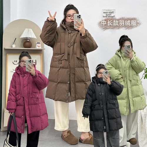 宛宛家连帽绒服百搭时尚