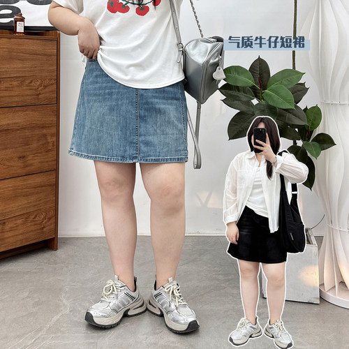 后腰松紧百搭牛仔半身裙