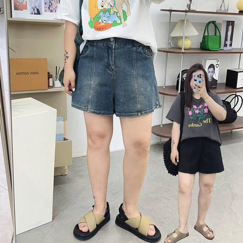 宛宛家牛仔短裤百搭时尚