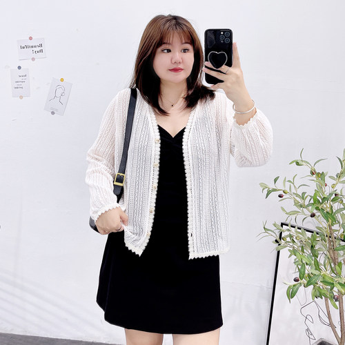 外搭开衫加大码薄短外套