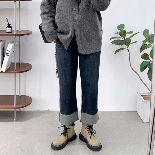 高腰显瘦直筒宽松烟管裤