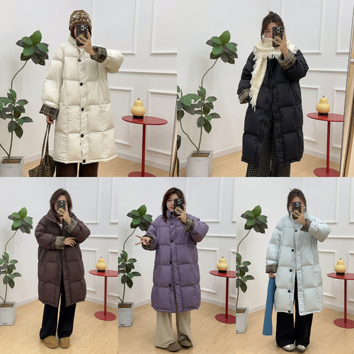 宛宛大码羽绒服女200斤冬季胖mm中长款宽松加大加厚超厚90白鸭绒