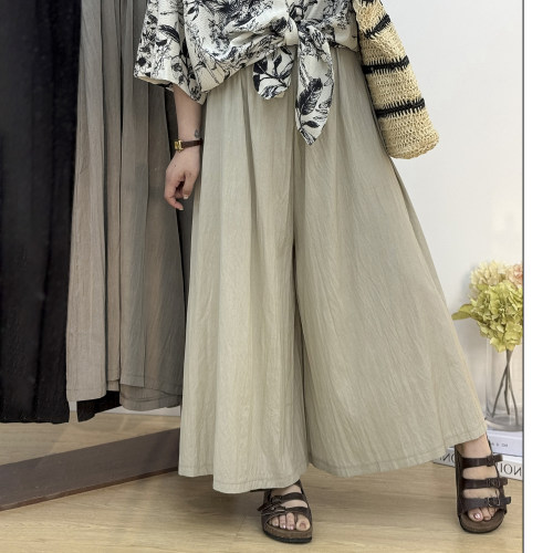 高腰a字半身长裙褶皱伞裙阔腿裤