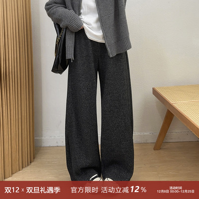 加肥加绒休闲弯刀休闲裤