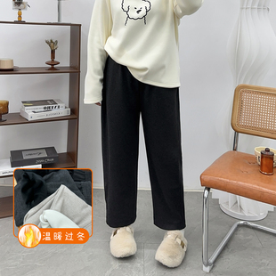 女胖mm梨形身材加肥加大休闲裤 加绒加厚萝卜哈伦裤 秋冬季 宛宛大码