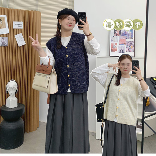 宛宛家针织马甲百搭时尚