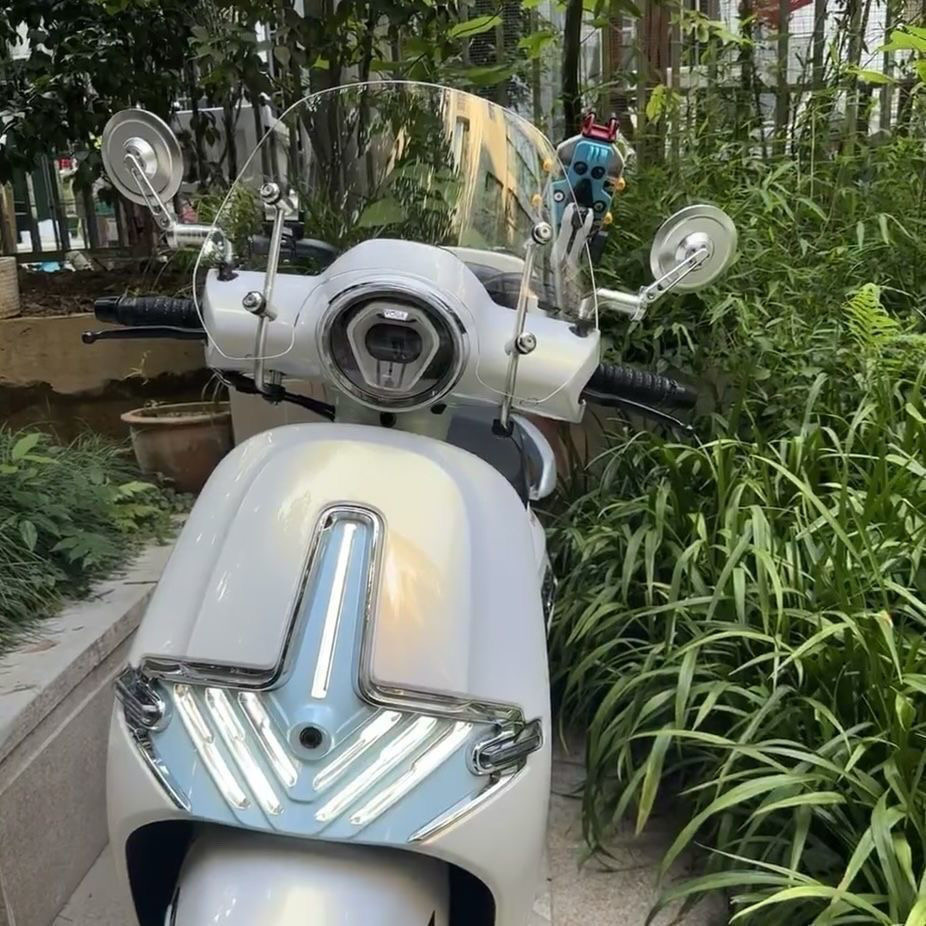 适用无极SR150C贝多芬 天鹰TA 改装后视镜加大复古圆镜反光镜配件