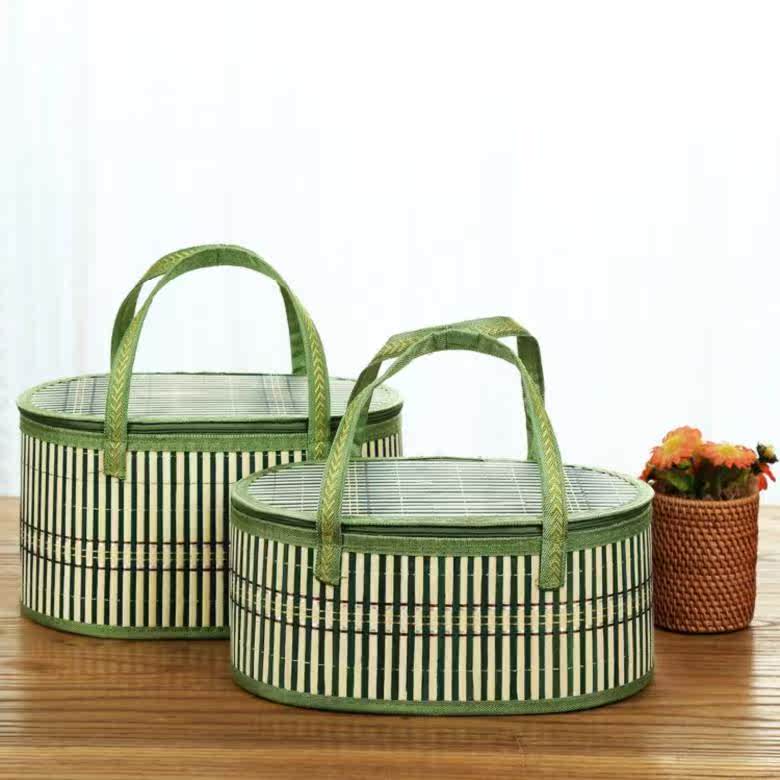 Beautiful gift glutinous rice dumpling filled with meat Bamboo basket Handbaskets fruit Bamboo Picnic Retro packing Basket Large Storage basketsin the Storage consolidation , Home Storage appliances , Storage Basket , Shopping Basket  category - from Buy2taobao.com to provide professional Taobao agent buy service
