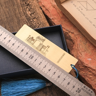 广州旅游文创黄书签小礼品物黄铜黄埔军校陈家祠中山纪念堂博物馆