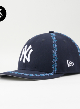 韩国代购NEWERA纽亦华玫瑰刺绣LP5950微弯檐全封闭棒球帽NY洋基