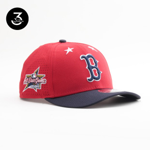 美国代购 NEWERA纽亦华MLB全明星940硬顶网眼防晒棒球帽波士顿红袜