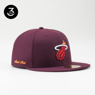 NBA纽亦华 NBA联名5950平沿全封闭棒球帽迈阿密热火 NEWERA