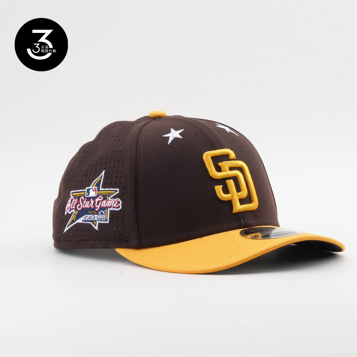 美国代购NEWERA纽亦华MLB全明星940硬顶网眼防晒棒球帽圣迭戈教士