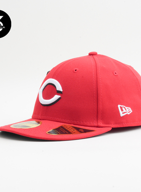 韩国代购NEWERA纽亦华LP5950微弯平檐全封闭棒球帽辛辛那提红人