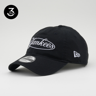 韩国代购 NEWERA纽亦华帽子男女940软顶复古YANKESS刺绣字母标黑色