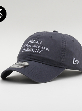 韩国代购NEWERA棒球帽鸭舌帽920软顶小字母刺绣弯檐帽休闲炭灰色