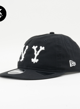 韩国代购NEWERA纽亦华卡通涂鸦NY纽约扬基RC950微弯檐棒球帽黑色