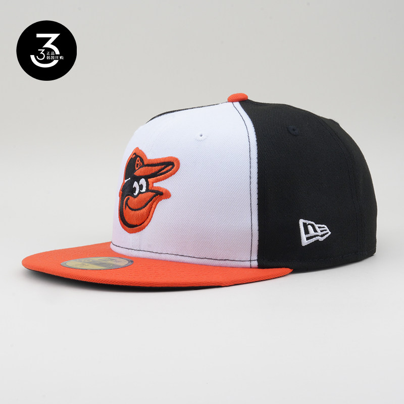 韩国代购NEWERA纽亦华5950平沿全封棒球帽MLB巴尔迪摩金莺59FIFTY