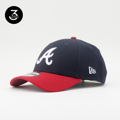 韩国代购NEWERA纽亦华MLB球队标940硬顶棒球帽双拼色亚特兰大勇士
