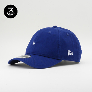 韩国代购 NEWERA纽亦华MLB帽子男女940软顶迷你标LA棒球帽深蓝色