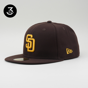 韩国代购 NEWERA纽亦华5950平沿全封闭棒球帽MLB圣迭戈教士59FIFTY