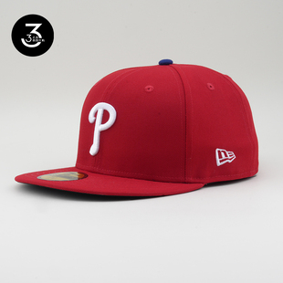 韩国代购NEWERA纽亦华5950平沿全封闭棒球帽MLB费城费城人59FIFTY