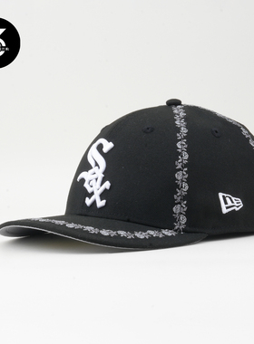 韩国代购NEWERA纽亦华玫瑰刺绣LP5950微弯檐全封闭棒球帽SOX白袜