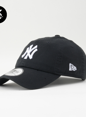 韩国代购NEWERA纽亦华CC系列软顶大标可调节棒球帽NY纽约扬基黑色