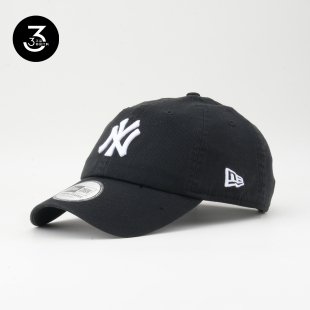 韩国代购 NEWERA纽亦华CC系列软顶大标可调节棒球帽NY纽约扬基黑色