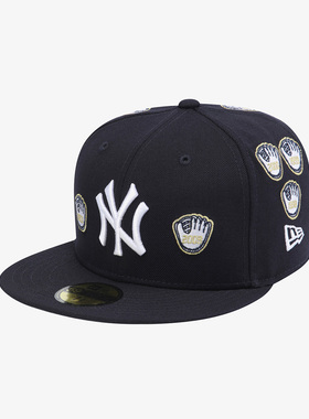 NEW ERA X SPIKE LEE 30周年5950平沿全封闭棒球帽NY洋基球棒LOGO
