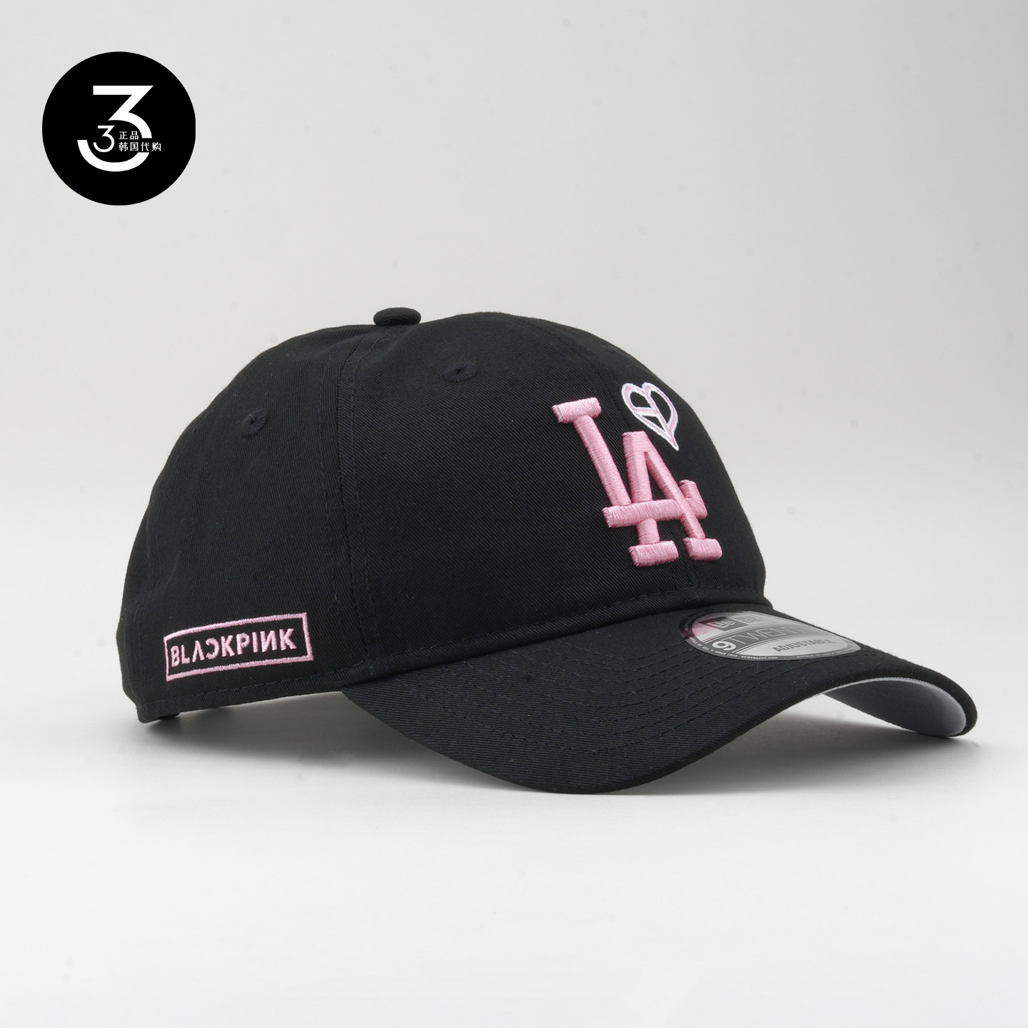 NEWERA X MLB X BLACKPINK 三方重磅联名920软顶棒球帽道奇LA黑色
