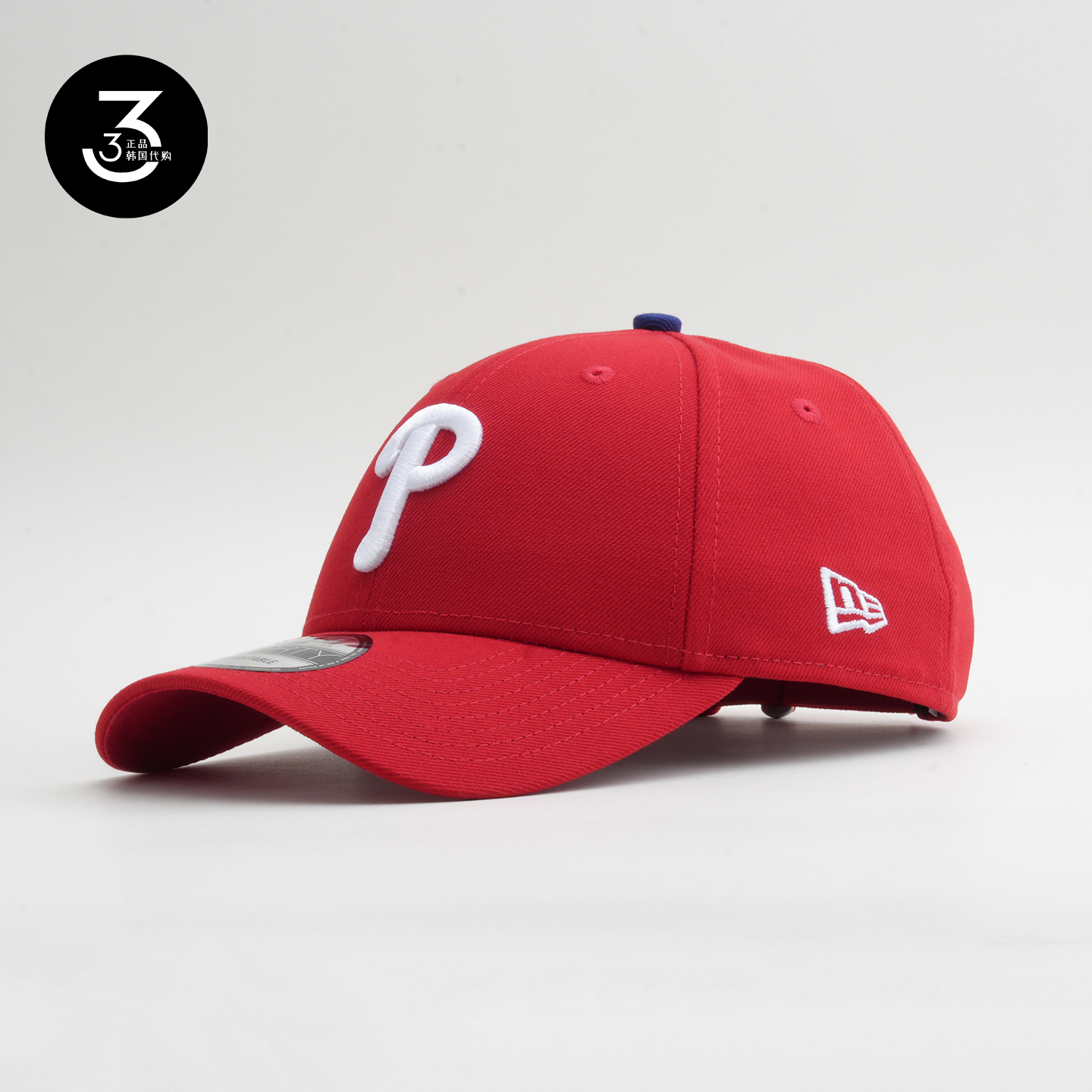 韩国代购NEWERA纽亦华MLB球队标940硬顶可调节棒球帽费城费城人