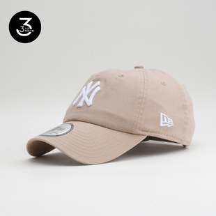 韩国代购 NEWERA纽亦华CC系列软顶大标可调节棒球帽NY扬基卡其色