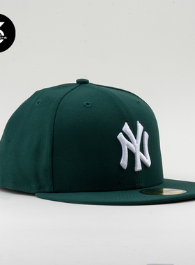 韩国代购NEWERA纽亦华59FIFTY平沿硬顶全封闭5950棒球帽NY墨绿色