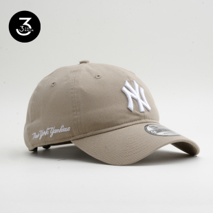 韩国代购 NEWERA纽亦华MLB球队940软顶大标棒球帽NY纽约扬基卡其色