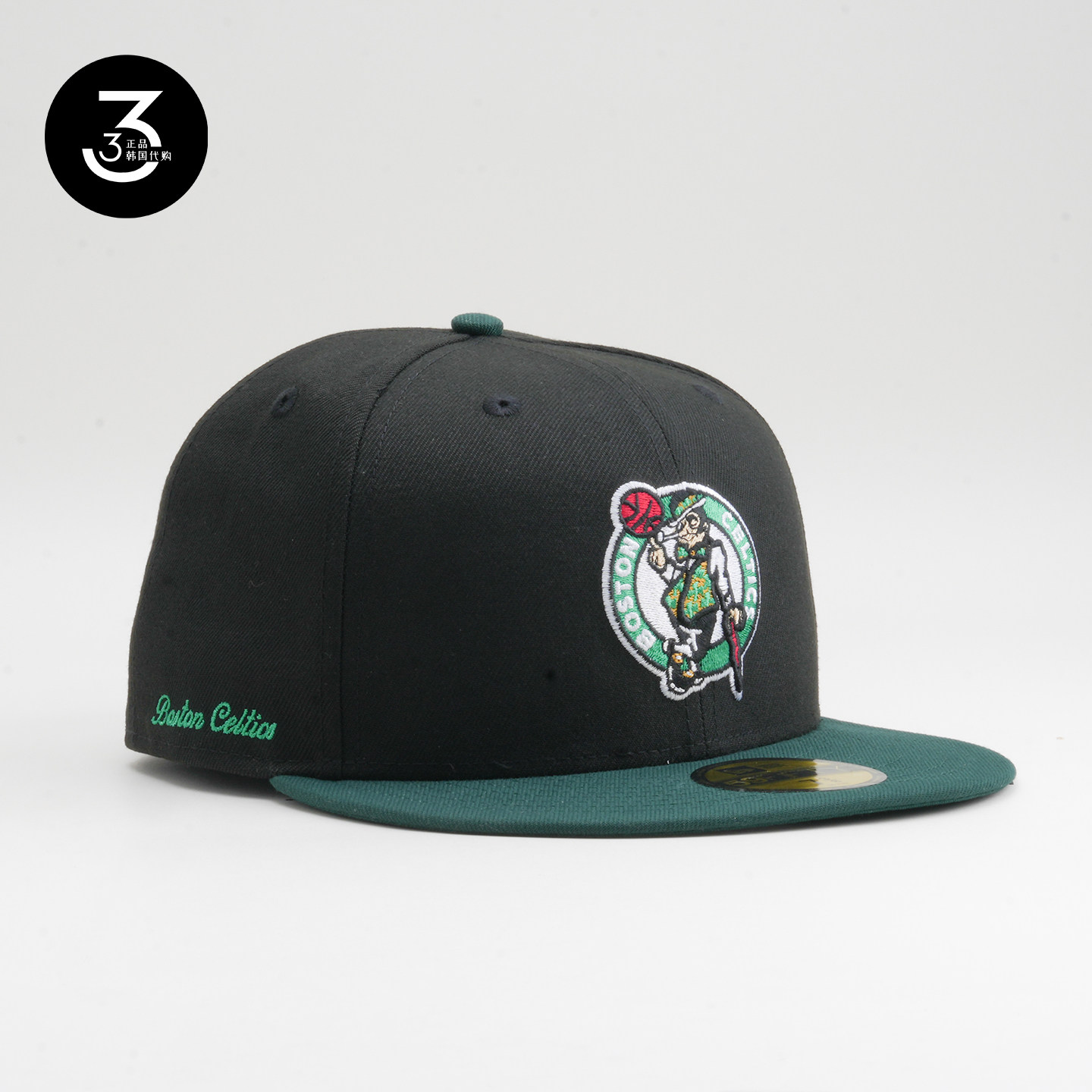 NEWERA X NBA纽亦华 X NBA联名5950平沿全封闭棒球帽拼色凯尔特人
