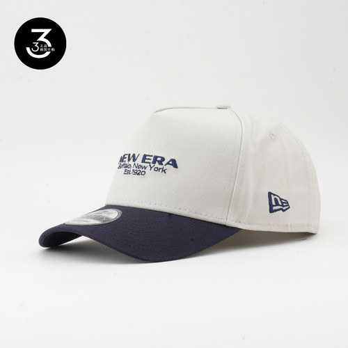 韩国代购NEWERA纽亦华高尔夫940硬顶大头围卡车帽双拼色奶灰拼蓝