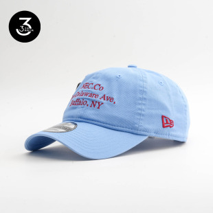 韩国代购 NEWERA纽亦华nec小字母小头围920软顶可调节棒球帽天蓝色