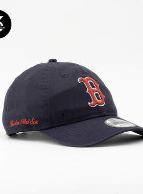 韩国代购NEWERA纽亦华MLB球队940软顶大标棒球帽波士顿红袜藏蓝色