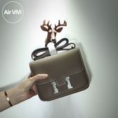 Airvivi 手掌纹牛皮女包小方包小包 真皮空姐包康康包 16S65 新款