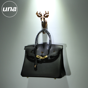 【Una高定】里外全皮丨蜡线缝制丨钢质五金togo皮铂金包真皮女包