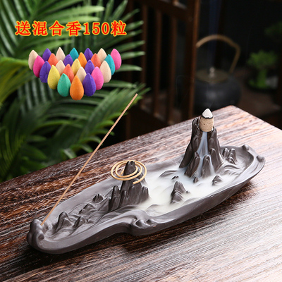 倒流香炉摆件中式禅意多功能