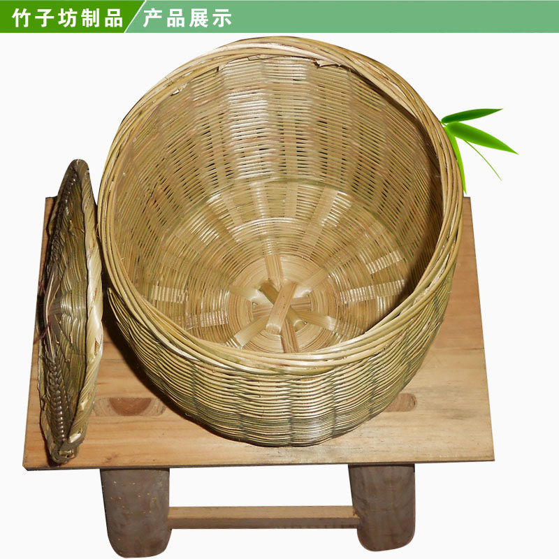 手工竹编篮收纳筐竹箩纸篓花篮垃圾筐家用编织箩筐工艺大竹筐簸箕