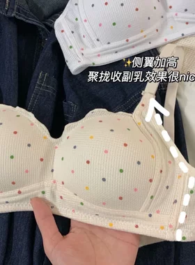 日系甜美少女内衣小胸聚拢高中学