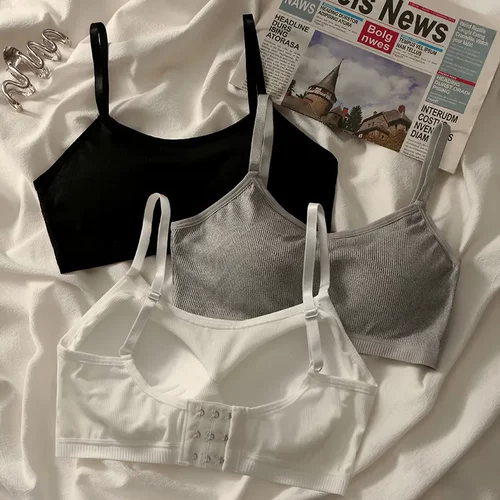 新款内衣女无钢圈交扣聚拢