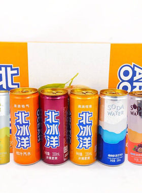 北冰洋酸梅百香果苏打水24罐桔汁