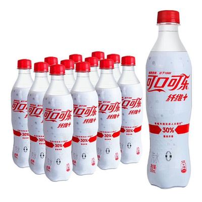 可口可乐 可乐纤维+无糖 500ml*12/24瓶 无能量碳酸饮料北京包邮