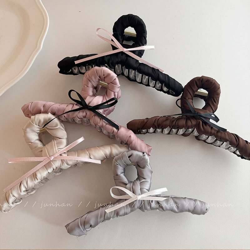 丝带发夹抓夹女蝴蝶结新款后脑勺鲨鱼夹大号感盘发头饰发,饰品/流行首饰/时尚饰品新,民族风发饰,淘宝优惠券,粉丝福利购,淘宝优惠卷
