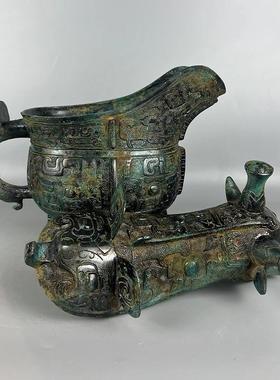 青铜器仿古摆件西周盛酒器