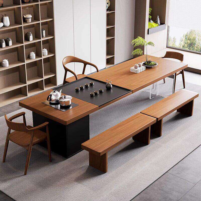茶盘茶桌一体多功能实木家用接待酒店会客茶几办公室高端泡茶桌